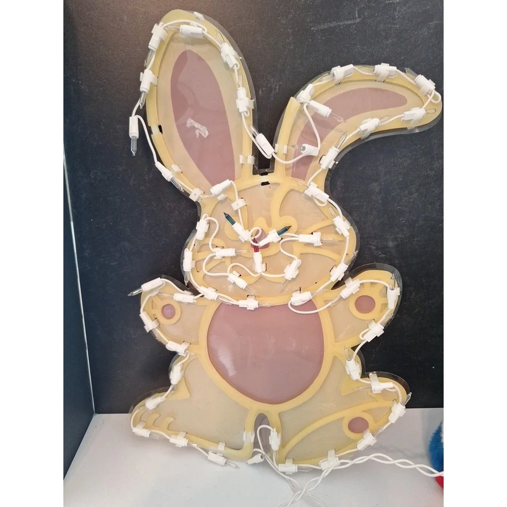 Vintage EASTER Bunny Window Decoration - indoor/outdoor - 53 super bright bulbs